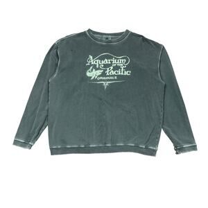 Vintage 90s Authentic Pigment Aquarium of the Pacific Crew Sweatshirt Medium